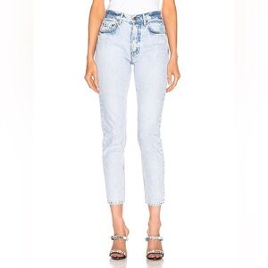 Grlfrnd Karolina High Rise Skinny Rigid Denim Light Acid Wash Jean